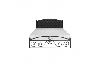 Двуспальная кровать Амелия 160х200 без ПМ светло-серая