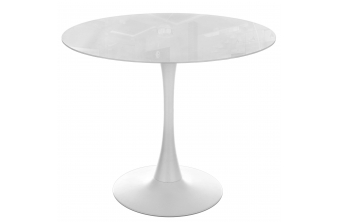 Стеклянный стол Tulip 90x74 super white glass