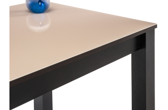 Стеклянный стол Абилин 90х76 ультра белое стекло / белый матовый