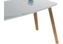 Стеклянный стол Серсея 140(180)х80х75 дуб монтана / белый