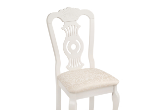 Деревянный стул Луиджи белый / бежевый